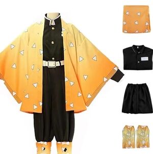 NWOT Zenitsu Agatsuma Cosplay Costume Cosplay Outfit